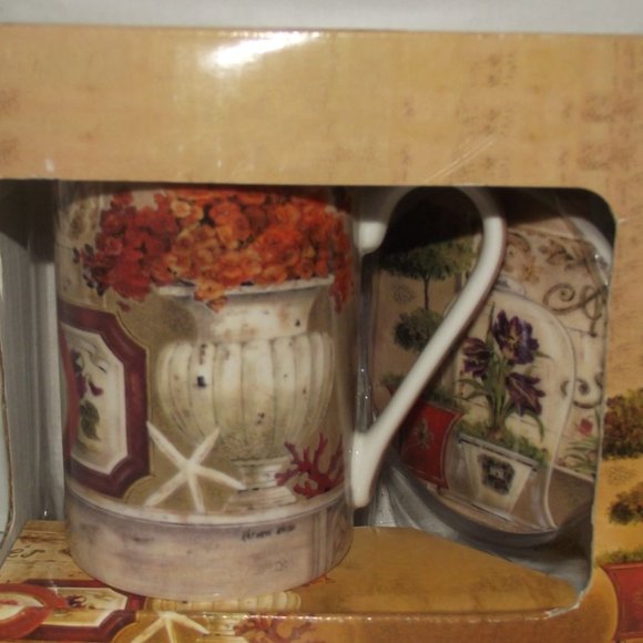 Kent Pottery Porcelain Coffee/Teacup w/Lid/Coaster Designed by Karen White - Picture 1 of 2